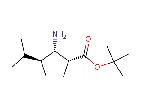 Cyclopentanecarboxylic acid, 2-amino-3-(1-methylethyl)-,
1,1-dimethylethyl ester, (1R,2S,3S)-