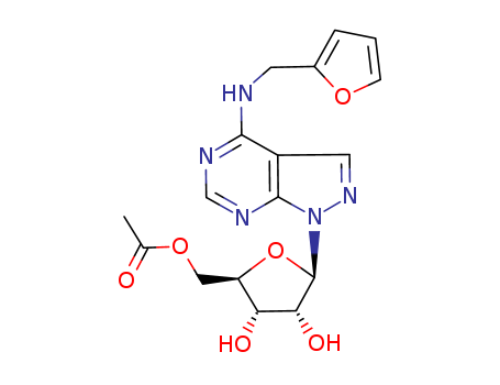 [5-[5-(2-furylmethylamino)-2,4,8,9-tetrazabicyclo[4.3.0]nona-1,3,5,7-tetraen-9-yl]-3,4-dihydroxy-oxolan-2-yl]methyl acetate cas  78586-39-7