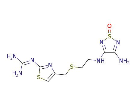Guanidine, (4-(((2-((4-amino-1,2,5-thiadiazol-3-yl)amino)ethyl)thio)methyl)-2-thiazolyl)-, S-oxide