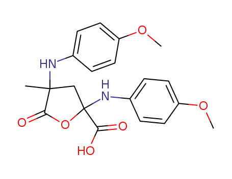 2,4-di-<i>p</i>-anisidino-4-methyl-5-oxo-tetrahydro-furan-2-carboxylic acid