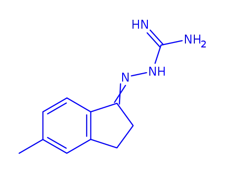 Hydrazinecarboximidamide, 2-(2,3-dihydro-5-methyl-1H-inden-1-ylidene)- (9CI)