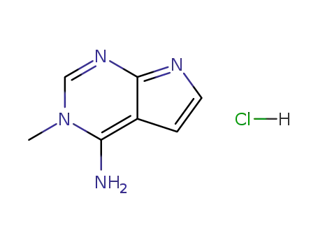 Molecular Structure of 78727-12-5 (4-Amino-3-methylpyrrolo<2,3-d>pyrimidin-hydrochlorid)