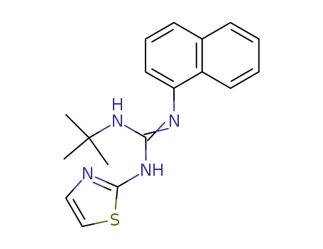 Molecular Structure of 72041-73-7 (2-tert-butyl-1-naphthalen-1-yl-3-(1,3-thiazol-2-yl)guanidine)