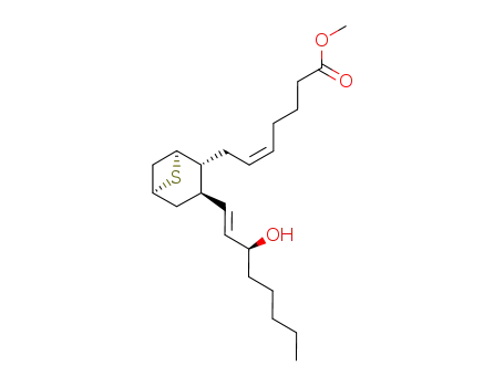methyl (1R*,2R*,3S*,5R*)-(Z)-3-<(S*)-(E)-3-hydroxy-1-octenyl>-6-thiabicyclo<3.1.1>heptane-2-hept-5-enoate