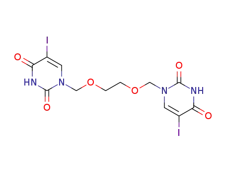 1,2-Bis(2,4-dioxo-5-iod-1,2,3,4-tetrahydropyrimidin-1-yl-methoxy)ethan