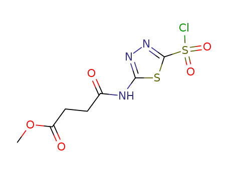 Butanoic acid, 4-[[5-(chlorosulfonyl)-1,3,4-thiadiazol-2-yl]amino]-4-oxo-,
methyl ester