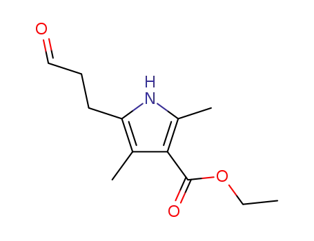 Molecular Structure of 78956-69-1 (2,4-Dimethyl-5-(1-oxopropyl)1H-pyrrole-3-carboxylic acid ethyl ester)