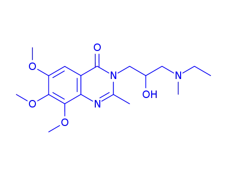 4(3H)-Quinazolinone,  3-[3-(ethylmethylamino)-2-hydroxypropyl]-6,7,8-trimethoxy-2-methyl-