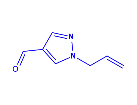 Molecular Structure of 78758-36-8 (1H-pyrazole-4-carboxaldehyde, 1-(2-propenyl)-)