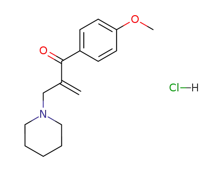 Molecular Structure of 78888-57-0 (1-(4-methoxyphenyl)-2-(piperidin-1-ylmethyl)prop-2-en-1-one)