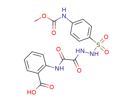 Molecular Structure of 72117-59-0 (2-[[[[4-(methoxycarbonylamino)phenyl]sulfonylamino]carbamoylformyl]ami no]benzoic acid)