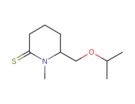 Molecular Structure of 787636-57-1 (2-Piperidinethione,  1-methyl-6-[(1-methylethoxy)methyl]-)