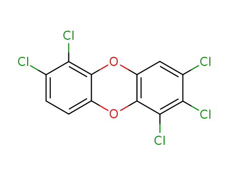 Molecular Structure of 71925-15-0 (1,2,3,6,7-Pentachlorodibenzo[1,4]dioxin)