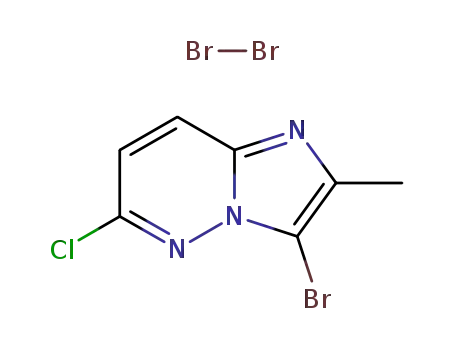 Molecular Structure of 78867-38-6 (6-chloro-2-Methyl-3-broMo-iMidazo[1,2-b]pyridazine.1broMine)