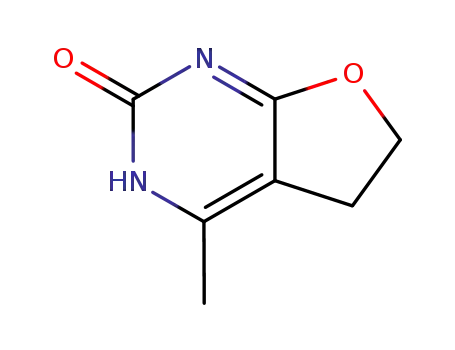 Molecular Structure of 78831-54-6 (4-methyl-5,6-dihydrofuro[2,3-d]pyrimidin-2(3H)-one)