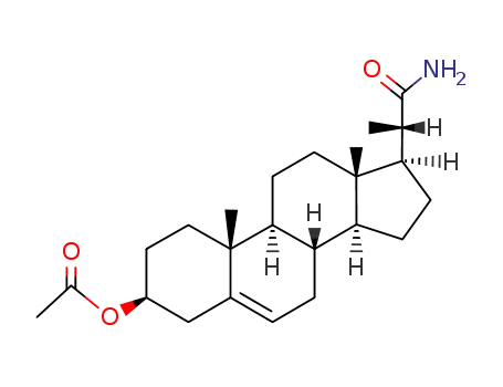 Molecular Structure of 85179-02-8 (17-(1-amino-1-oxopropan-2-yl)-10,13-dimethyl-2,3,4,7,8,9,10,11,12,13,14,15,16,17-tetradecahydro-1H-cyclopenta[a]phenanthren-3-yl acetate (non-preferred name))