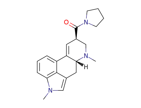 Molecular Structure of 7221-79-6 (1-[(9,10-Didehydro-1,6-dimethylergolin-8β-yl)carbonyl]pyrrolidine)