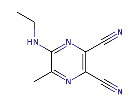 2,3-피라진디카보니트릴,5-(에틸아미노)-6-메틸-(9CI)