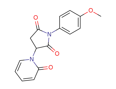 Molecular Structure of 71947-26-7 (1-(4-methoxyphenyl)-3-(2-oxopyridin-1(2H)-yl)pyrrolidine-2,5-dione)
