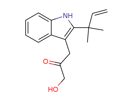 1-[2-(1,1-dimethyl-allyl)-1<i>H</i>-indol-3-yl]-3-hydroxy-propan-2-one