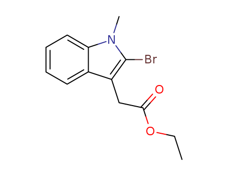 1H-Indole-3-acetic acid, 2-bromo-1-methyl-, ethyl ester