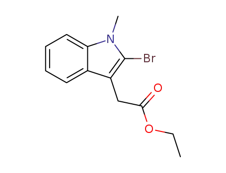 Molecular Structure of 786704-07-2 (2-BROMO-1-METHYL-1H-INDOLE-3-ACETIC ACID ETHYL ESTER)