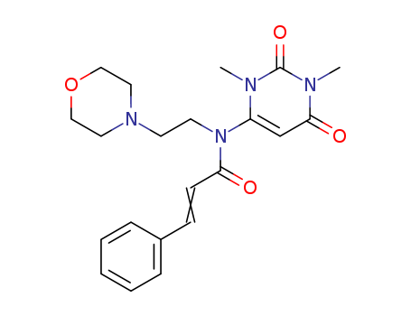 2-Propenamide,N-[2-(4-morpholinyl)ethyl]-3-phenyl-N-(1,2,3,6-tetrahydro-1,3-dimethyl-2,6-dioxo-4-pyrimidinyl)- cas  78681-07-9