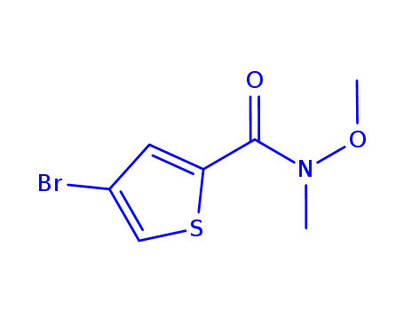 Molecular Structure of 721960-44-7 (4-BROMO-N-METHOXY-N-METHYLTHIOPHENE-2-CARBOXAMIDE)