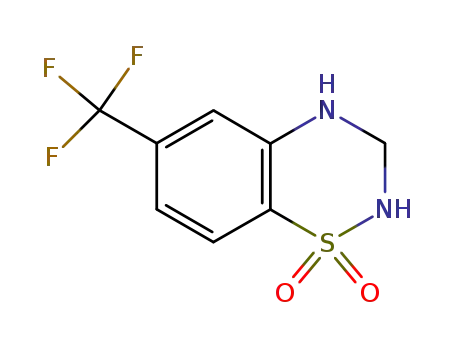 Molecular Structure of 720-49-0 (4-(trifluoromethyl)-10$l^{6}-thia-7,9-diazabicyclo[4.4.0]deca-2,4,11-t riene 10,10-dioxide)