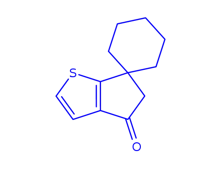Molecular Structure of 78502-04-2 (5,6-dihydrospiro(4H-cyclopenta[b]thiophene-6,1'-cyclohexane)-4-one)