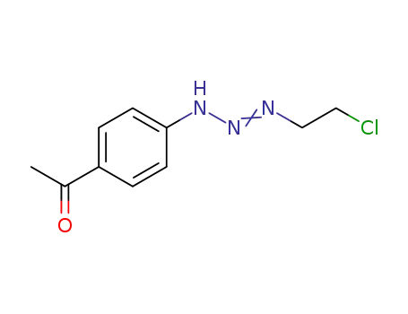 Molecular Structure of 78604-32-7 (1-{4-[(2E)-3-(2-chloroethyl)triaz-2-en-1-yl]phenyl}ethanone)