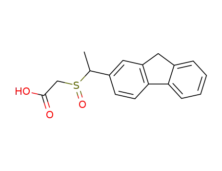 Molecular Structure of 72322-15-7 ((1-(2-Fluorenyl)-aethylsulfinyl)essigsaeure [German])