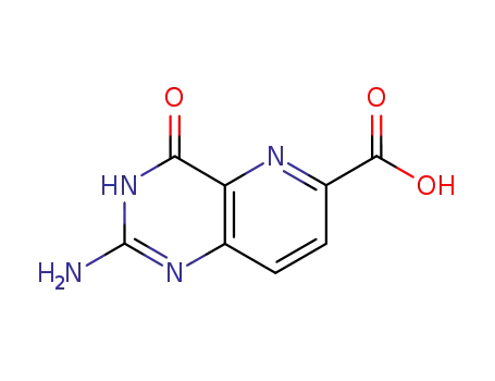 Molecular Structure of 78711-31-6 (Pyrido[3,2-d]pyrimidine-6-carboxylic acid, 2-amino-1,4-dihydro-4-oxo- (9CI))