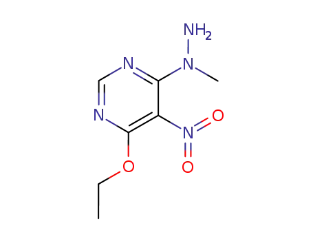 Molecular Structure of 78555-94-9 (Pyrimidine, 4-ethoxy-6-(1-methylhydrazino)-5-nitro- (9CI))