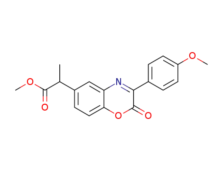 Molecular Structure of 78587-71-0 (methyl 2-[3-(4-methoxyphenyl)-2-oxo-2H-1,4-benzoxazin-6-yl]propanoate)