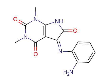 Molecular Structure of 72195-10-9 (5-[(2-aminophenyl)amino]-1,3-dimethyl-1H-pyrrolo[2,3-d]pyrimidine-2,4,6(3H)-trione)