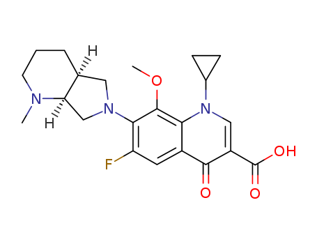 1-cyclopropyl-6-fluoro-8-methoxy-7-((4aS,7aS)-1-methylhexahydro-1H-pyrrolo[3,4-b]pyridin-6(2H)-yl)-4-oxo-1,4-dihydroquinoline-3-carboxylic acid