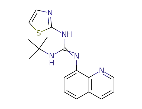 Molecular Structure of 72041-94-2 (2-tert-butyl-1-quinolin-8-yl-3-(1,3-thiazol-2-yl)guanidine)