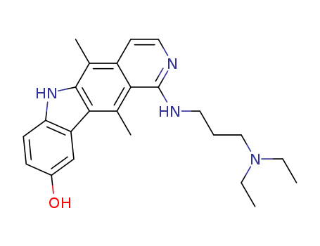 1-((3-(Diethylamino)propyl)amino)-5,11-dimethyl-6H-pyrido(4,3-b)carbaz ol-9-ol