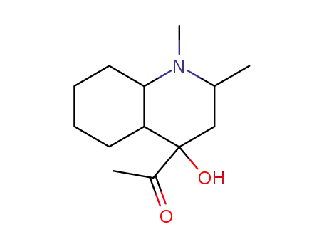 Molecular Structure of 7220-15-7 (1-(Decahydro-4-hydroxy-1,2-dimethylquinolin-4-yl)ethanone)