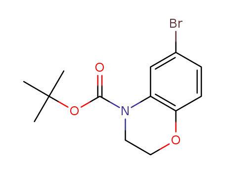 Molecular Structure of 719310-31-3 (tert-butyl 6-broMo-2,3-dihydrobenzo[b][1,4]oxazine-4-carboxylate)