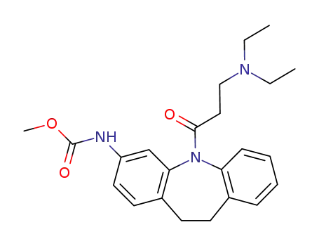 Molecular Structure of 78816-55-4 (methyl [5-(N,N-diethyl-beta-alanyl)-10,11-dihydro-5H-dibenzo[b,f]azepin-3-yl]carbamate)