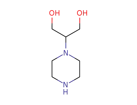 Molecular Structure of 78531-48-3 (1,3-Propanediol,  2-(1-piperazinyl)-)