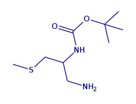Molecular Structure of 721927-73-7 (Carbamic acid, [(1S)-1-(aminomethyl)-2-(methylthio)ethyl]-, 1,1-dimethylethyl)