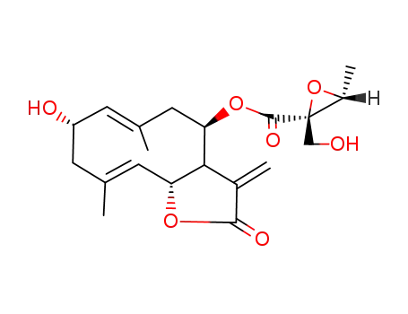(6E,10E)-8-Hydroxy-6,10-dimethyl-3-methylidene-2-oxo-2,3,3a,4,5,8,9,11a-octahydrocyclodeca[b]furan-4-yl 2-(hydroxymethyl)-3-methyloxirane-2-carboxylate