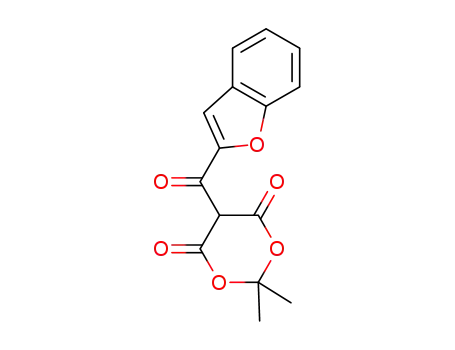 Molecular Structure of 1404448-96-9 (5-(benzofuran-2-carbonyl)-2,2-dimethyl-1,3-dioxane-4,6-dione)