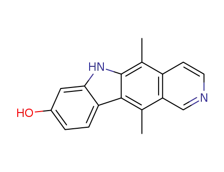 Molecular Structure of 72236-82-9 (5,11-dimethyl-6H-pyrido[4,3-b]carbazol-8-ol)