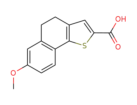 Molecular Structure of 78554-65-1 (7-METHOXY-4,5-DIHYDRONAPHTHO[1,2-B]THIOPHENE-2-CARBOXYLIC ACID)