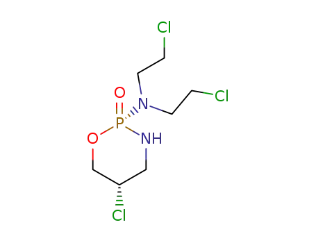 Molecular Structure of 78542-61-7 (2H-1,3,2-Oxazaphosphorine, tetrahydro-2-(bis(2-chloroethyl)amino)-5-ch loro-, 2-oxide, (Z)-)