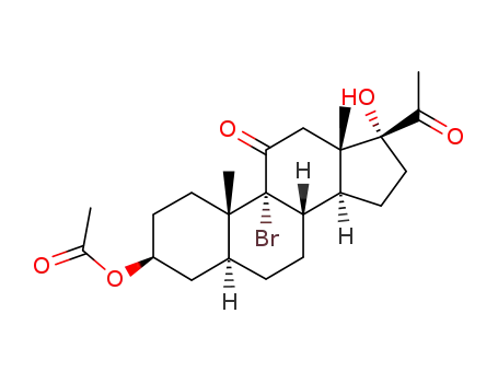 3β-acetoxy-9-bromo-17-hydroxy-5α-pregnane-11,20-dione